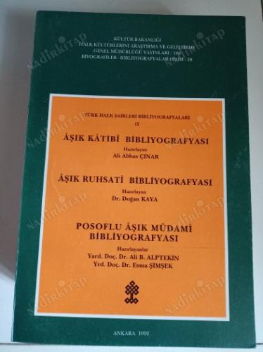 Türk Halk Şairleri Bibliyografyaları 12 Aşık Kâtibî Bibliyografyası - Aşık Ruhsatî Bibliyografyası Posoflu Aşık Müdamî Bibliyografyası